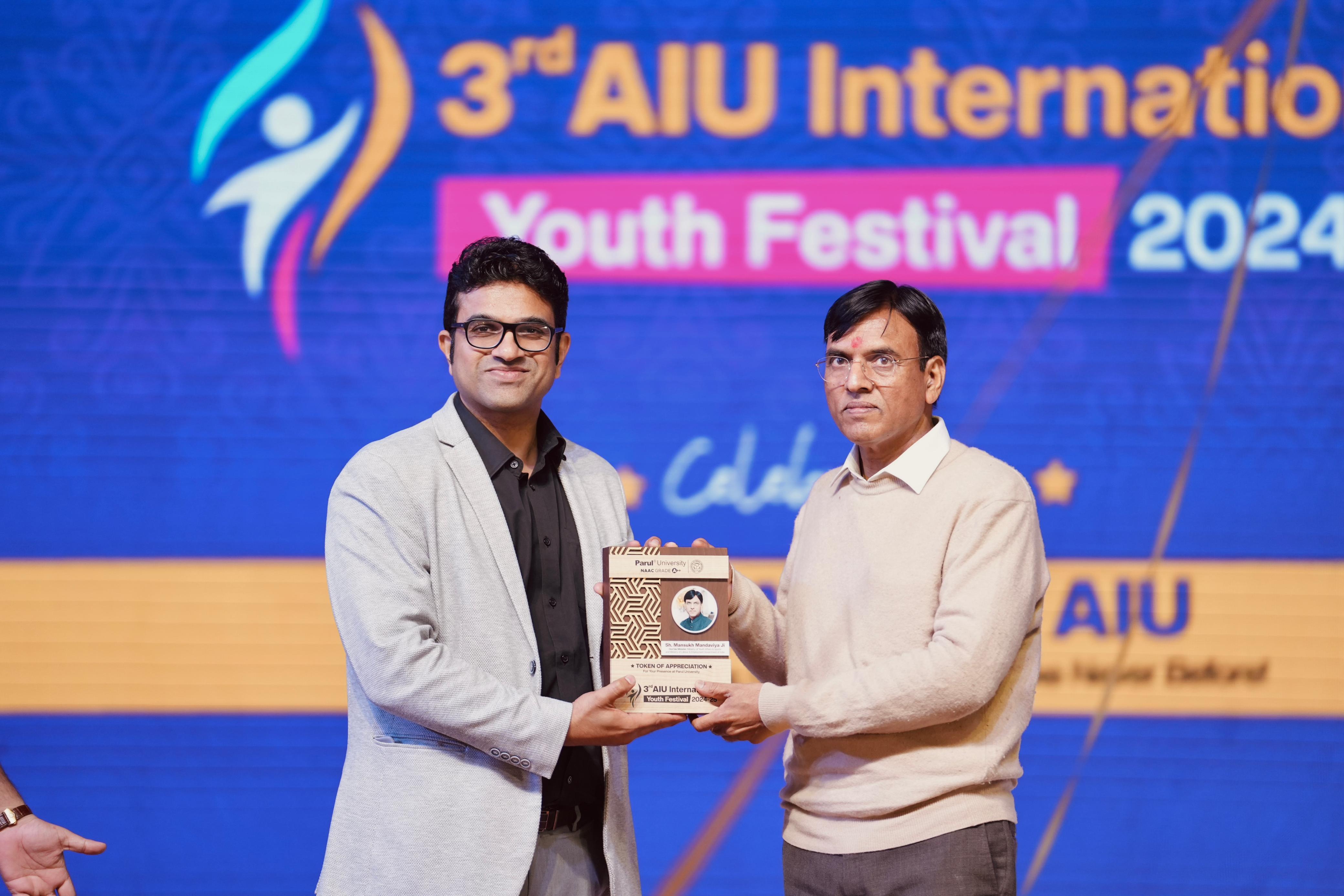 PU Hosts the 3rd AIU International Youth Festival 2024-25 Celebrating 100 Years of AIU, Hon’ble Minister of Youth Affairs & Sports Shri Mansukh Mandaviya Grace the Festival as Chief Guest